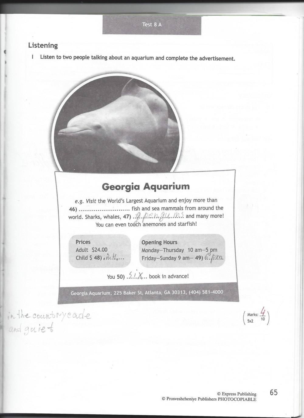 Spotlight 6: Test Booklet, 6 класс, Ваулина, Эванс, Дули, 2010, задание: стр. 65