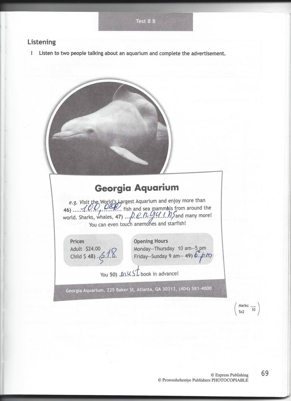 Spotlight 6: Test Booklet, 6 класс, Ваулина, Эванс, Дули, 2010, задание: стр. 69