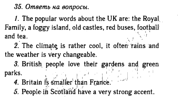 Enjoy English Учебник(Модуль III. Узнаем больше об Объединенном Королевстве Великобритании и Северной Ирландии, Students Book) и Рабочая тетрадь(Workbook), 6 класс, Биболетова, Бабушис, Снежко, 2014, Модуль III. Узнаем больше об Объединенном Королевстве Великобритании и Северной Ирландии, Students Book Задание: 35