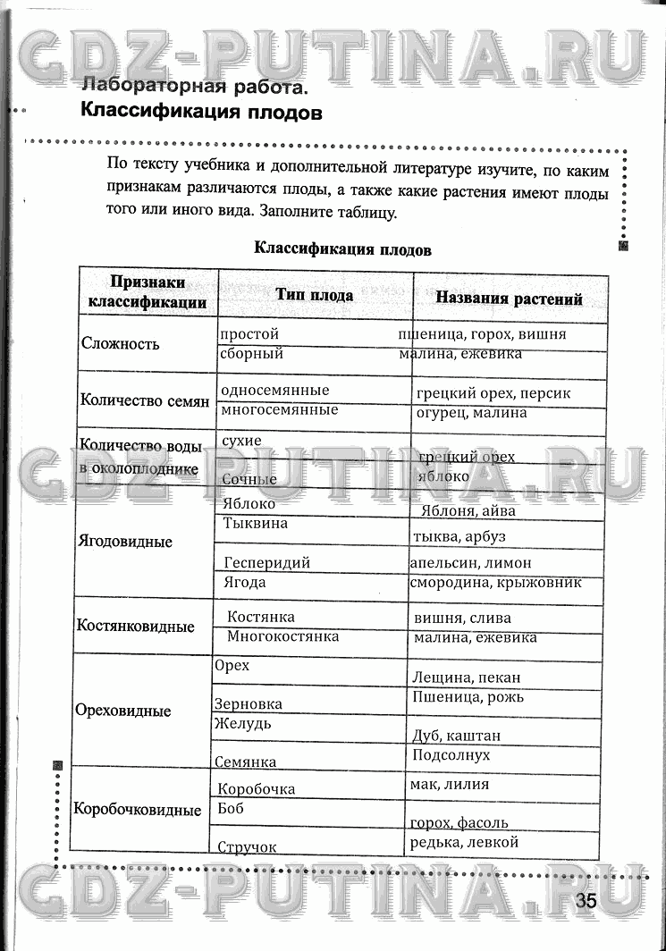Рабочая тетрадь, 6 класс, Преображенская, 2013 - 2016, задание: 35