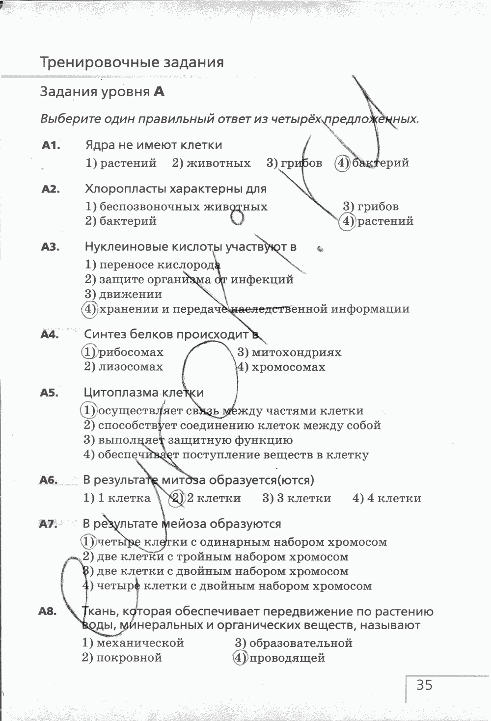 Рабочая тетрадь (с белочкой), 6 класс, Сонин Н.И., 2014, задание: стр. 35