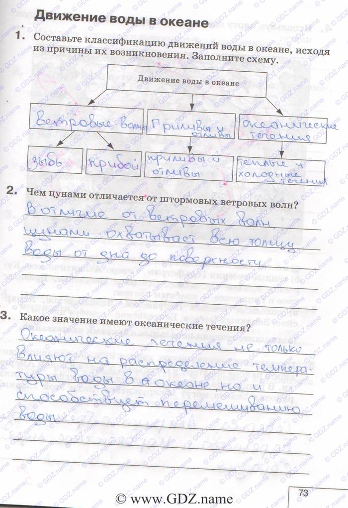 Рабочая тетрадь, 6 класс, Карташева, Курчина, 2016, задача: 73