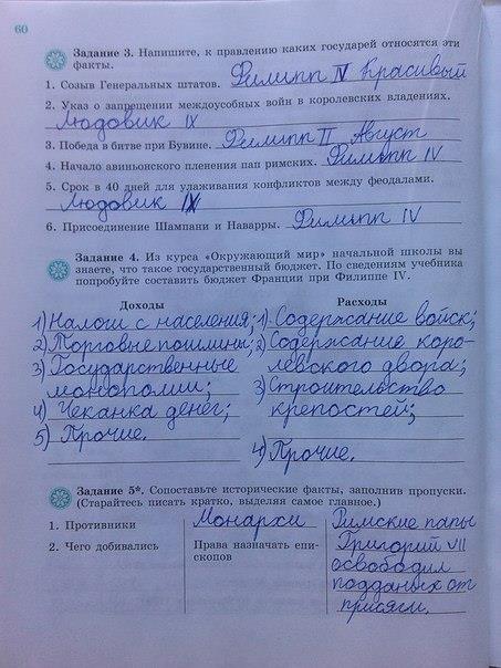 Рабочая тетрадь, 6 класс, Крючкова, 2012, задание: стр. 60