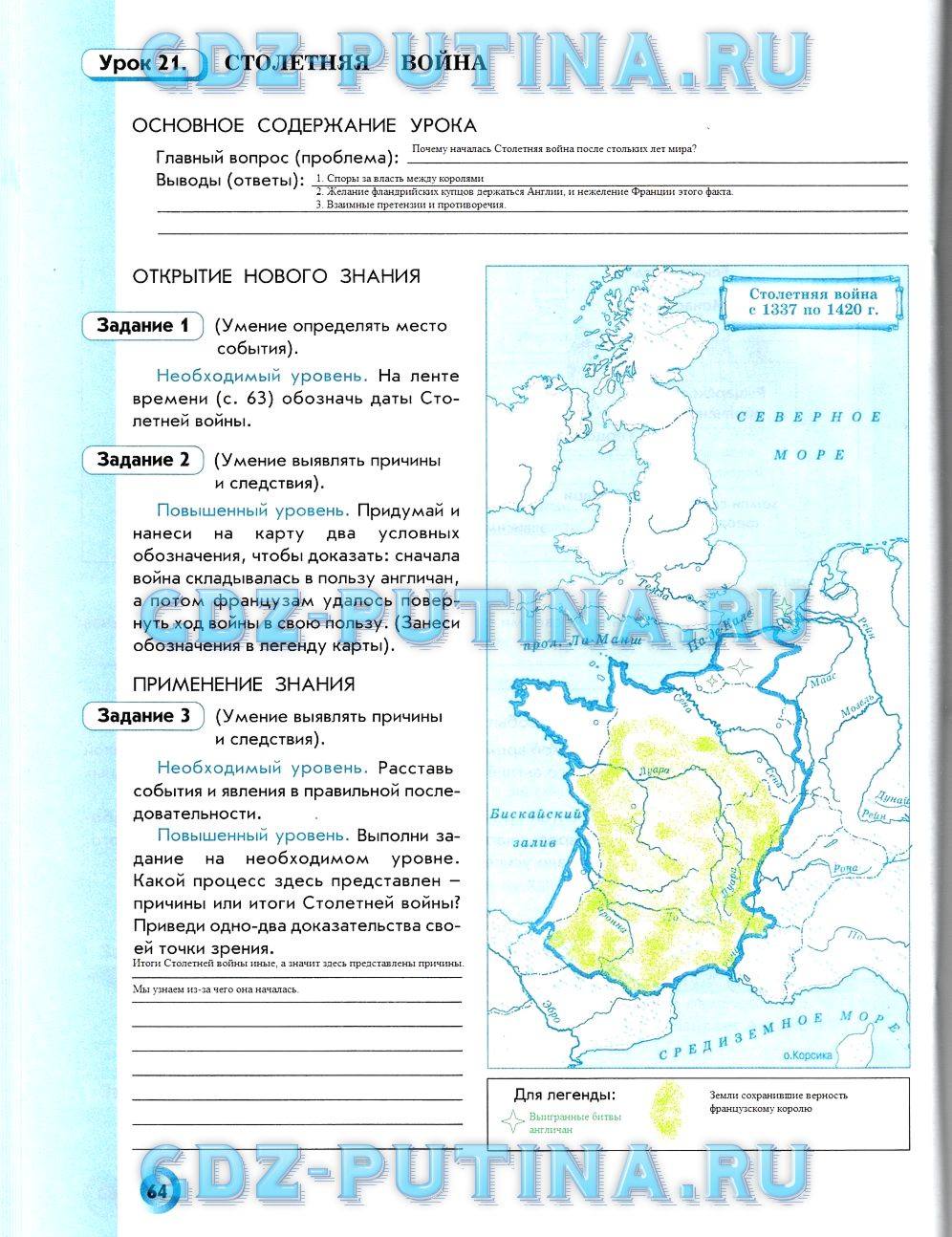 Рабочая тетрадь, 6 класс, Данилов Д. Д., Давыдова С. М., 2016, задание: 64