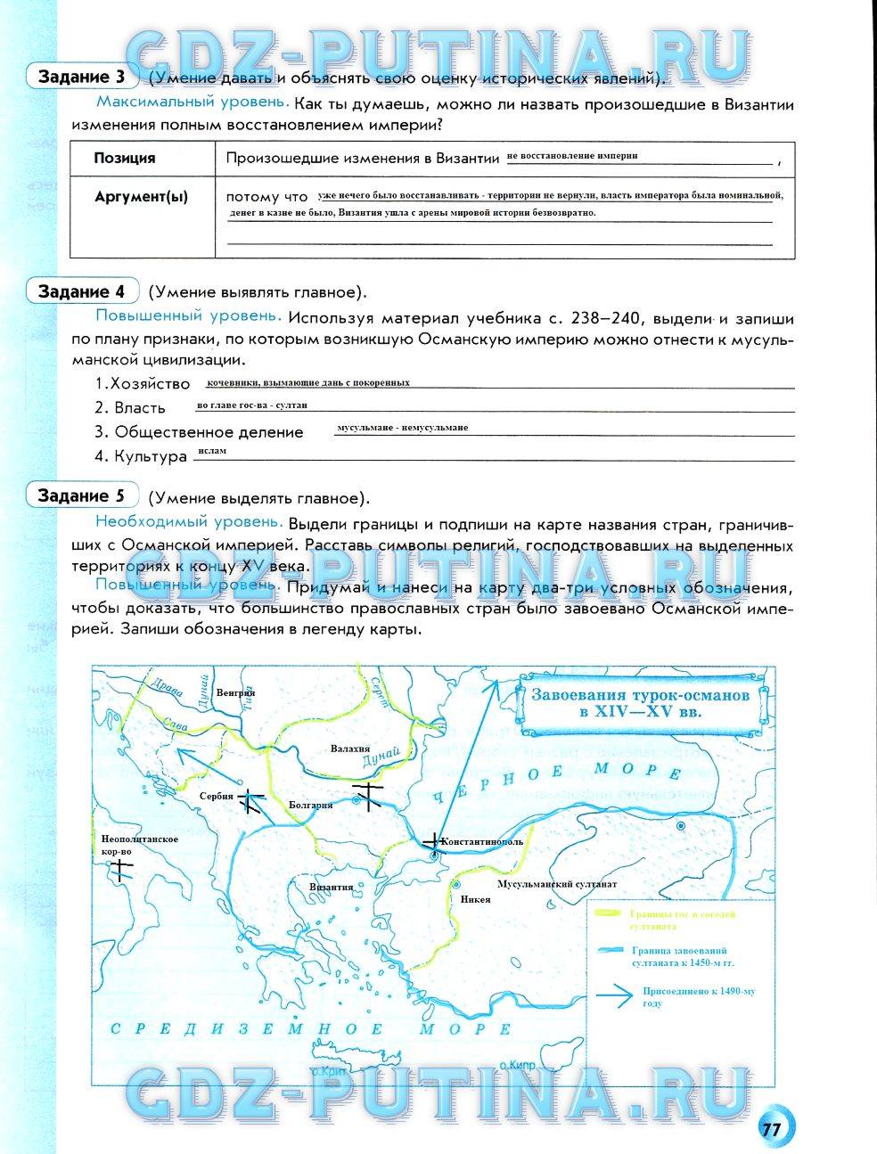 Рабочая тетрадь, 6 класс, Данилов Д. Д., Давыдова С. М., 2016, задание: 77