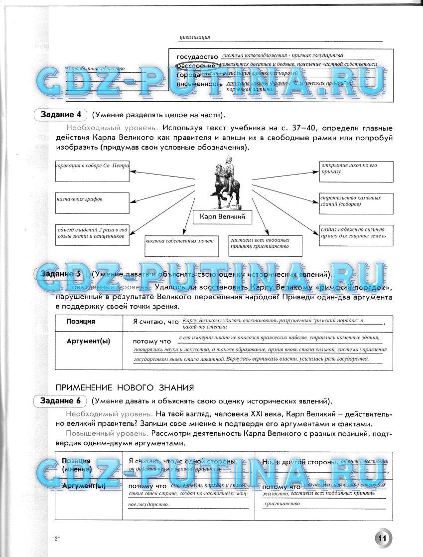 Рабочая тетрадь, 6 класс, Данилов Д. Д., Давыдова С. М., 2016, задание: 11