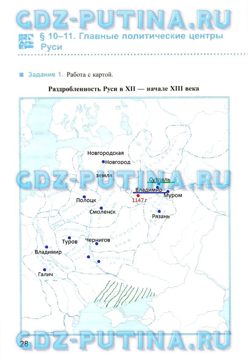 Рабочая тетрадь, 6 класс, Симонова Е.В., 2013, задание: 28