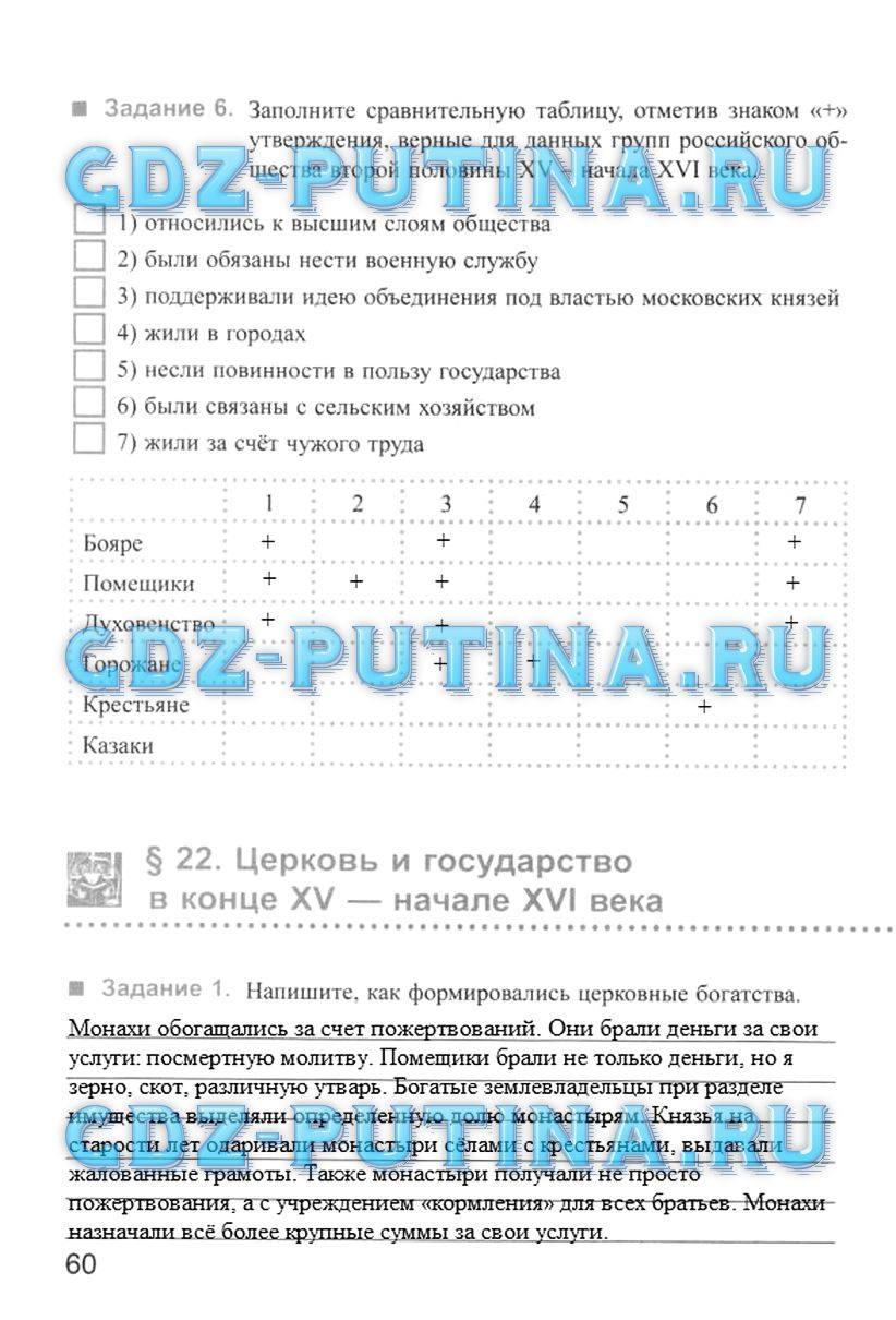 Рабочая тетрадь, 6 класс, Симонова Е.В., 2013, задание: 60