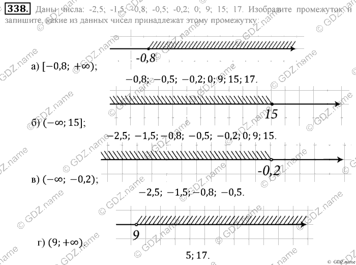 Математика, 6 класс, Зубарева, Мордкович, 2005-2012, §11. Числовые промежутки Задание: 338