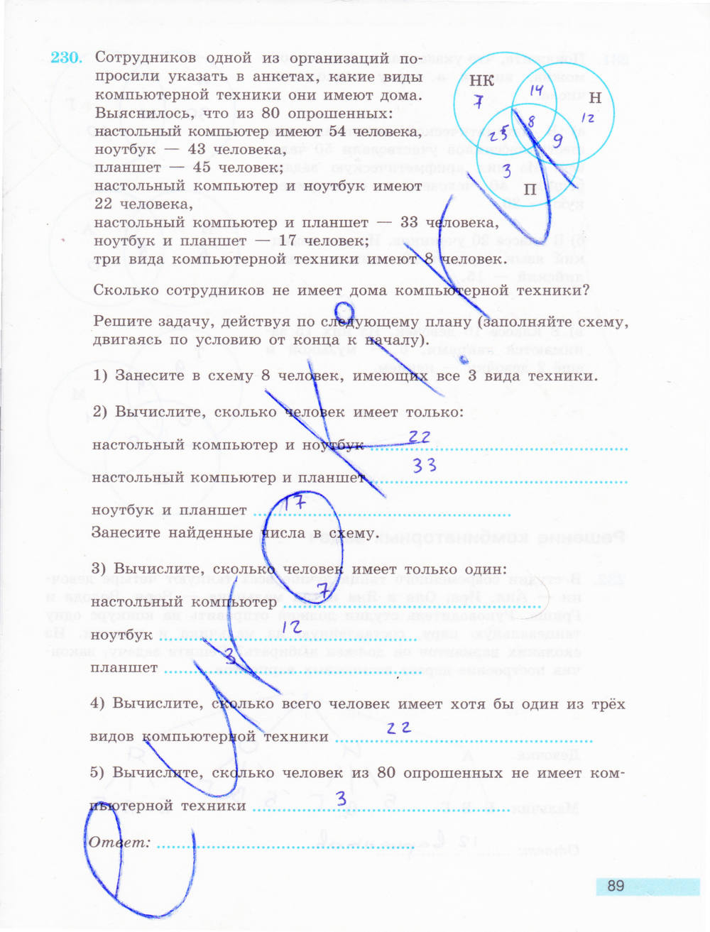 Рабочая тетрадь (новое издание), 6 класс, Бунимович Е. А., Кузнецова Л. В., 2015, задание: стр. 89
