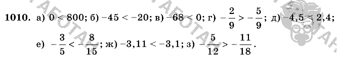 Математика, 6 класс, Виленкин, Жохов, 2004 - 2010, задание: 1010
