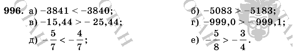 Математика, 6 класс, Виленкин, Жохов, 2004 - 2010, задание: 996