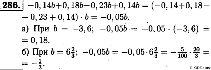 Математика, 6 класс, Чесноков, Нешков, 2014, Самостоятельные работы — Вариант 1 Задание: 286