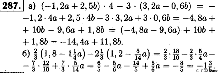 Математика, 6 класс, Чесноков, Нешков, 2014, Самостоятельные работы — Вариант 1 Задание: 287
