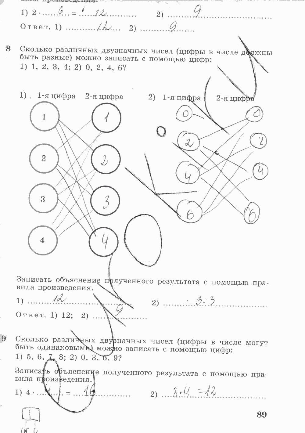 Рабочая тетрадь. Часть 2, 7 класс, Ш.А. Алимов, Ю.М. Колягин М.В. Ткачева, 2015, задание: стр. 89