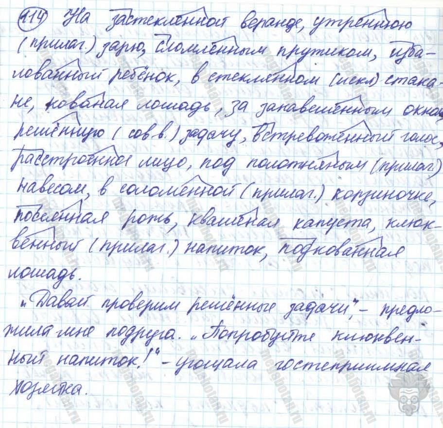 Русский язык, 7 класс, Баранов, 2007 - 2011, задание: 114