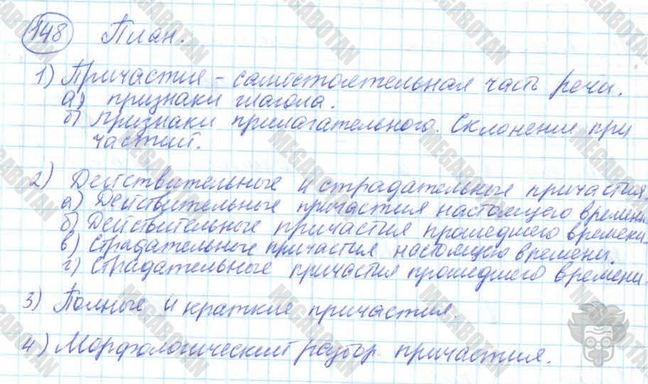 Русский язык, 7 класс, Баранов, 2007 - 2011, задание: 148