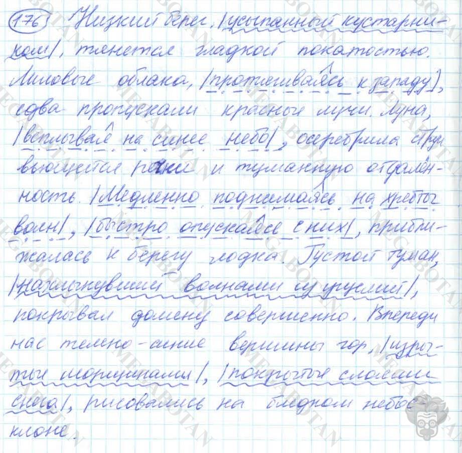 Русский язык, 7 класс, Баранов, 2007 - 2011, задание: 176