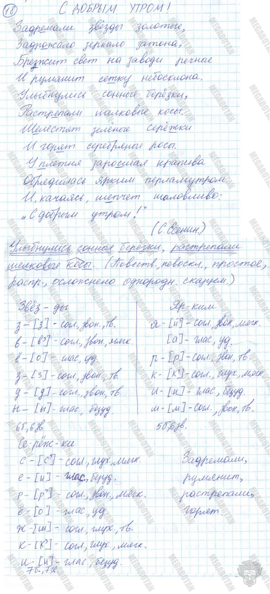 Русский язык, 7 класс, Баранов, 2007 - 2011, задание: 18