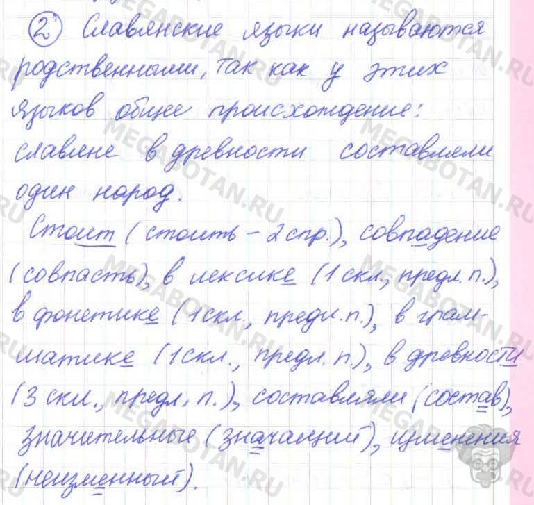 Русский язык, 7 класс, Баранов, 2007 - 2011, задание: 2