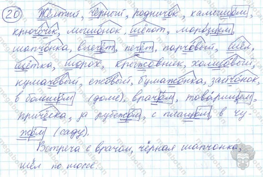 Русский язык, 7 класс, Баранов, 2007 - 2011, задание: 20