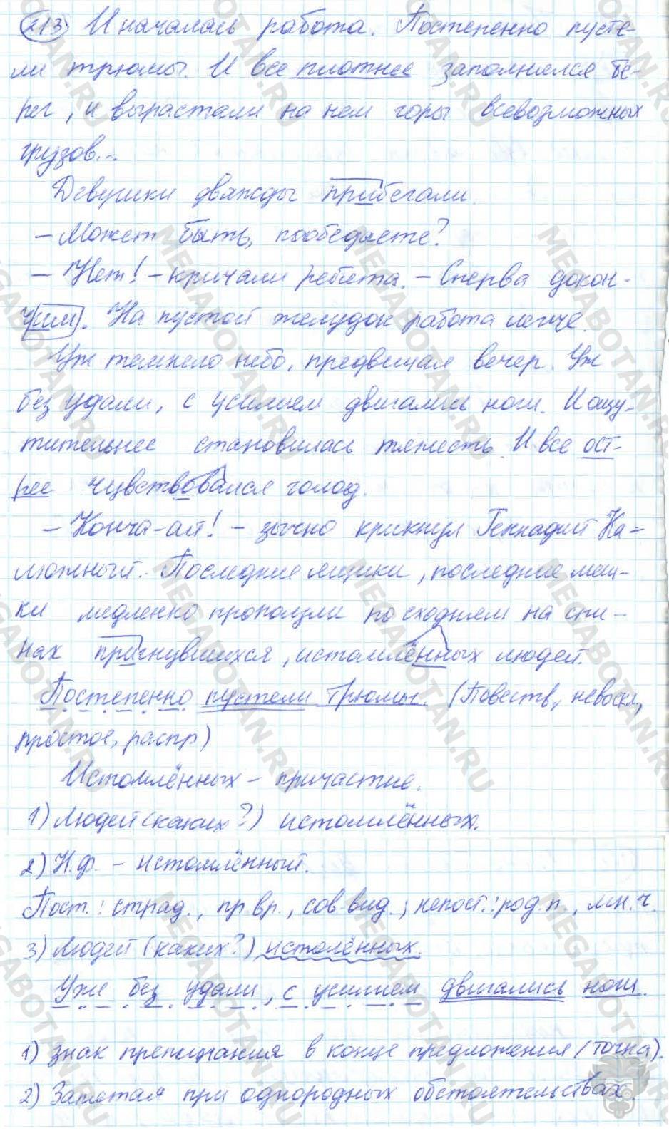 Русский язык, 7 класс, Баранов, 2007 - 2011, задание: 213