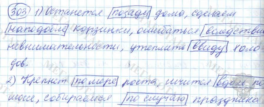 Русский язык, 7 класс, Баранов, 2007 - 2011, задание: 303