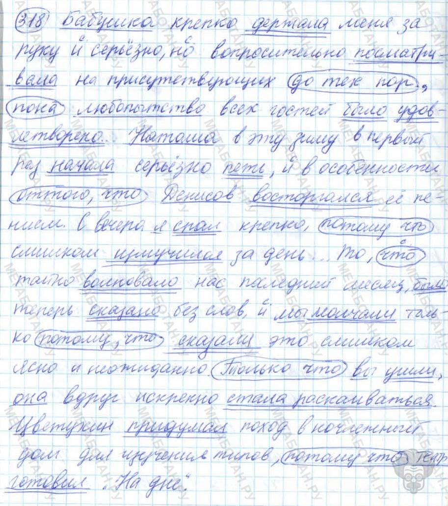 Русский язык, 7 класс, Баранов, 2007 - 2011, задание: 318