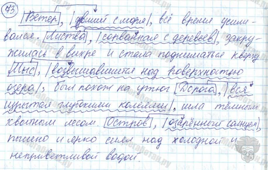 Русский язык, 7 класс, Баранов, 2007 - 2011, задание: 73