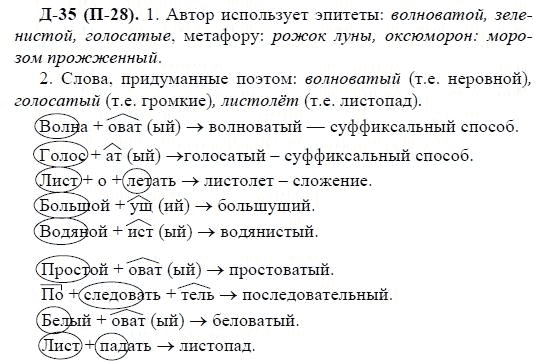 3-е изд, 7 класс, М.М. Разумовская, 2006 / 1999, задание: д35п28
