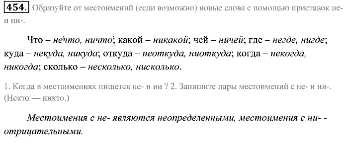 Практика, 7 класс, Пименова, Еремеева, 2011, задание: 454