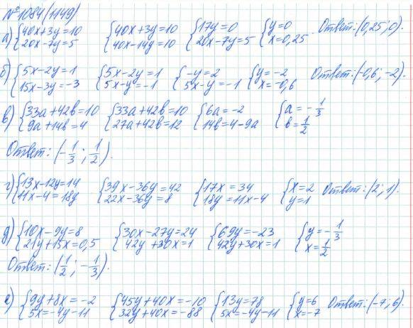 Алгебра, 7 класс, Макарычев, Миндюк, 2015 / 2013 / 2009 / 2005, задание: 1084 (1149)
