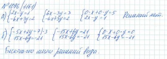 Алгебра, 7 класс, Макарычев, Миндюк, 2015 / 2013 / 2009 / 2005, задание: 1096 (1161)