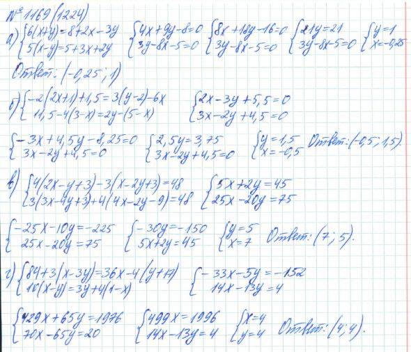 Алгебра, 7 класс, Макарычев, Миндюк, 2015 / 2013 / 2009 / 2005, задание: 1169 (1224)