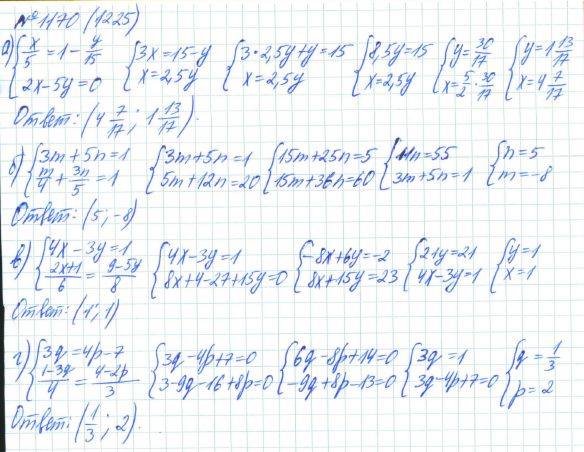 Алгебра, 7 класс, Макарычев, Миндюк, 2015 / 2013 / 2009 / 2005, задание: 1170 (1225)