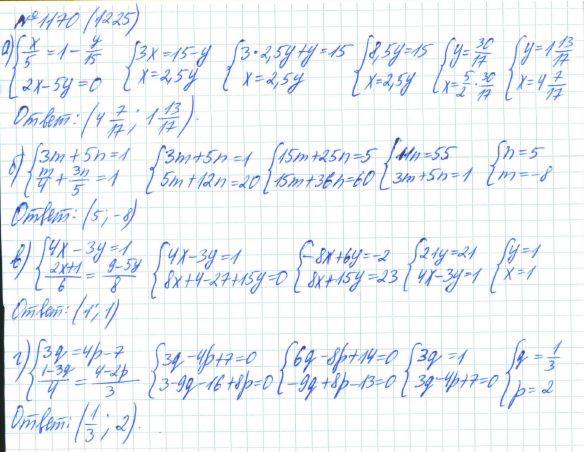 Алгебра, 7 класс, Макарычев, Миндюк, 2015 / 2013 / 2009 / 2005, задание: 1170 (1225)