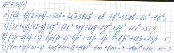 Алгебра, 7 класс, Макарычев, Миндюк, 2015 / 2013 / 2009 / 2005, задание: 739 (с)