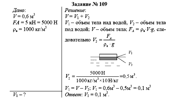 Физика, 7 класс, Громов, Родина, 2003-2011, задача: 109