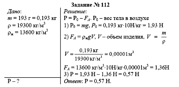 Физика, 7 класс, Громов, Родина, 2003-2011, задача: 112
