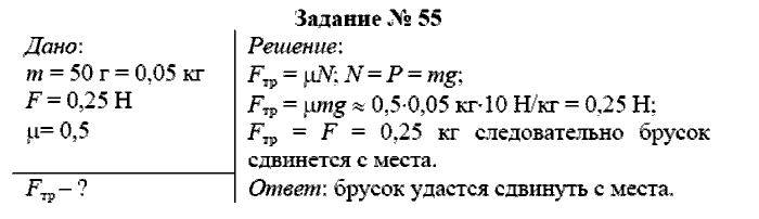 Физика, 7 класс, Громов, Родина, 2003-2011, задача: 55
