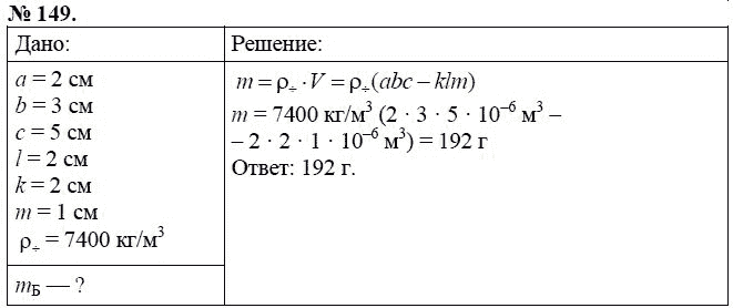 Сборник задач по физике, 7 класс, А.В. Перышкин, 2010, задание: 149