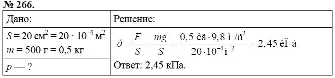 Сборник задач по физике, 7 класс, А.В. Перышкин, 2010, задание: 266