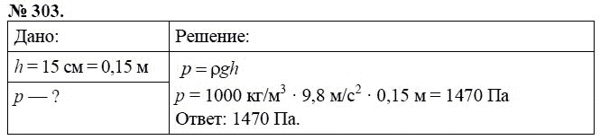 Сборник задач по физике, 7 класс, А.В. Перышкин, 2010, задание: 303