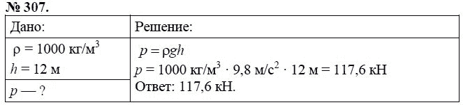 Сборник задач по физике, 7 класс, А.В. Перышкин, 2010, задание: 307