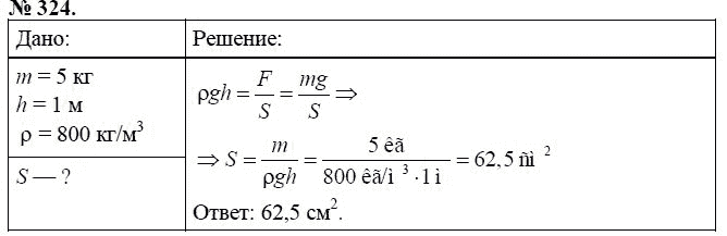 Сборник задач по физике, 7 класс, А.В. Перышкин, 2010, задание: 324