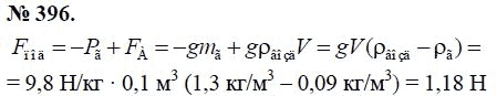 Сборник задач по физике, 7 класс, А.В. Перышкин, 2010, задание: 396