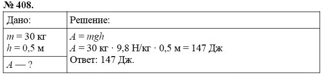 Сборник задач по физике, 7 класс, А.В. Перышкин, 2010, задание: 408
