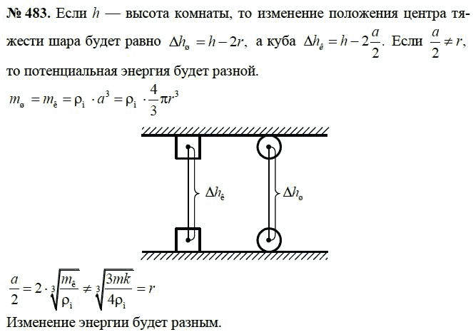 Сборник задач по физике, 7 класс, А.В. Перышкин, 2010, задание: 483