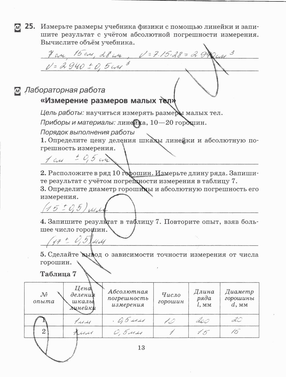 Рабочая тетрадь, 7 класс, Н.С. Пурышева, Н.Е. Важеевская, 2012, задание: стр. 13