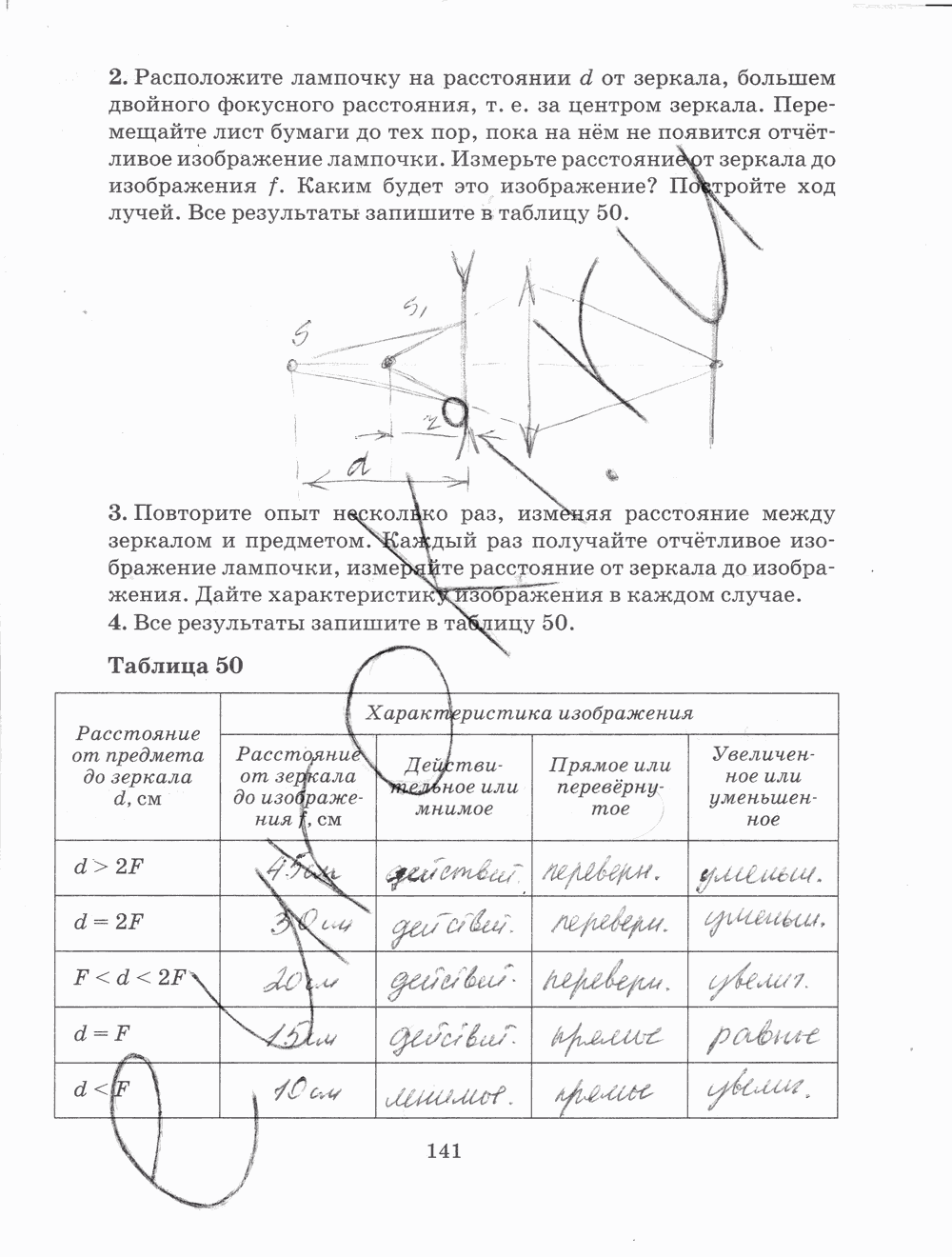 Рабочая тетрадь, 7 класс, Н.С. Пурышева, Н.Е. Важеевская, 2012, задание: стр. 141